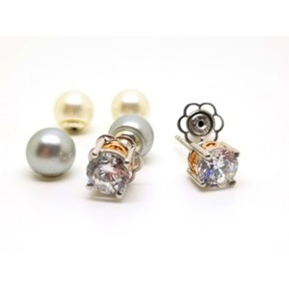 Round 3.87 Diamond Simulant Stud Multi Gem Hypoallergic Stud Earring - Picture 10 of 11
